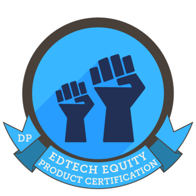 Edtech Equity Product Certification, an illustration of two raised fists